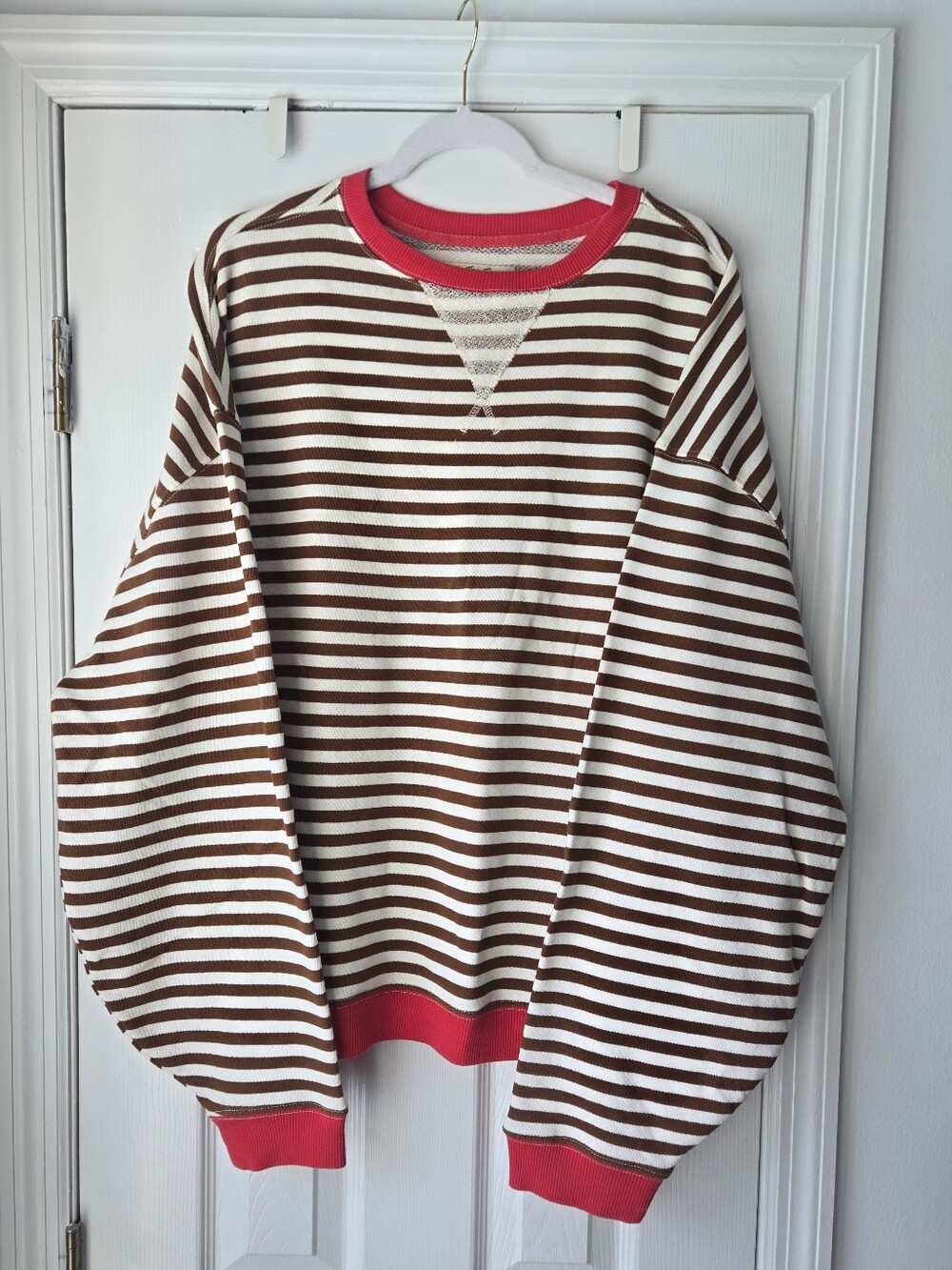 Free People Striped Crewneck